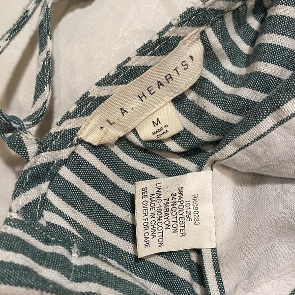 PacSun green and‎ white striped tank top Sz med - Picture 3 of 4